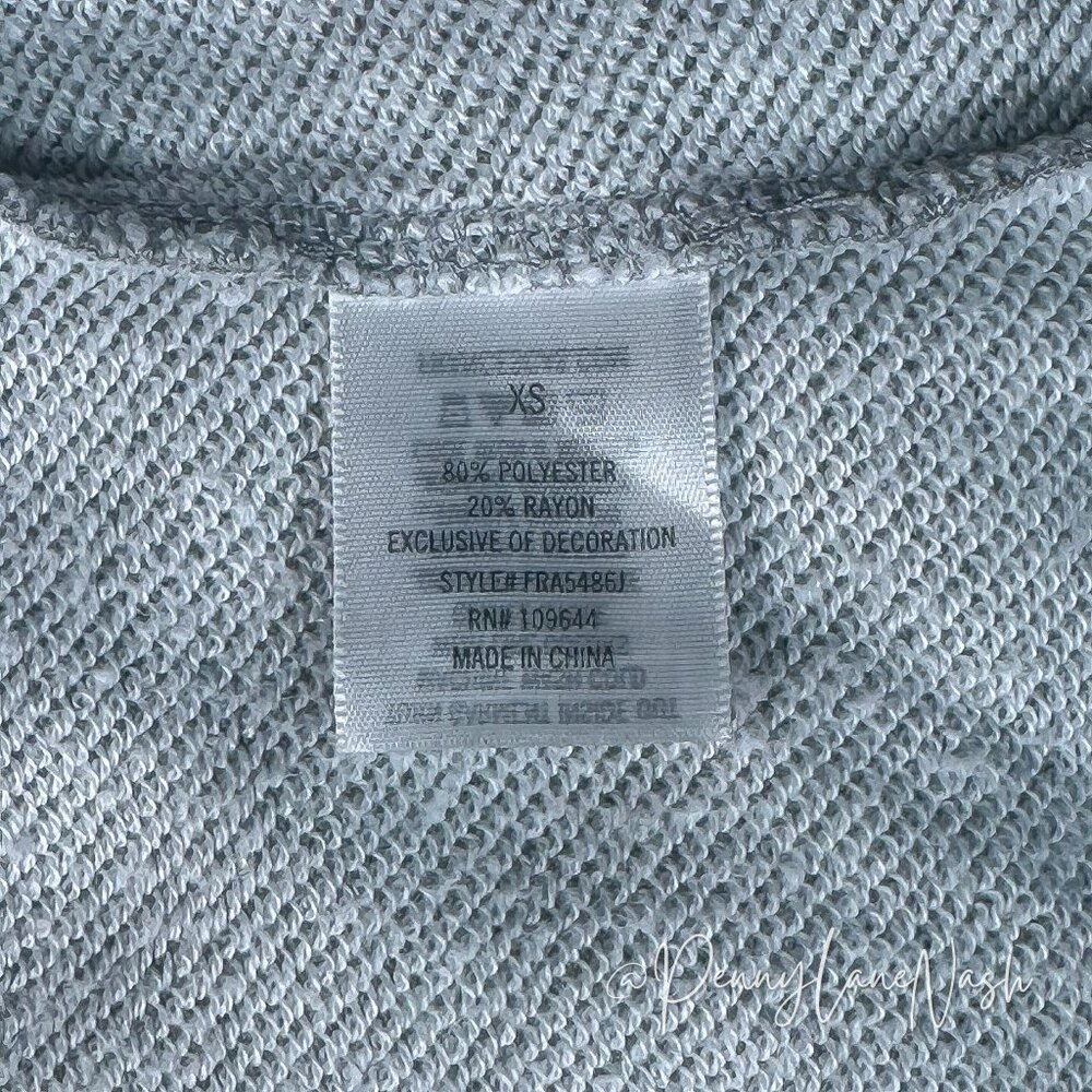 Ayla Embroidered Sleeve Terry Sweatshirt Dress Grey - Picture 4 of 8